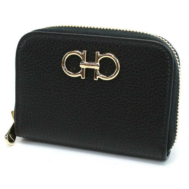 フェラガモ 小銭入れ レディース ブランド FERRAGAMO 22-0406 ブラック 財布 FER22-0406011