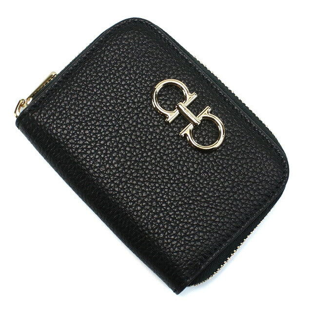 フェラガモ 小銭入れ レディース ブランド FERRAGAMO 22-0406 ブラック 財布 FER22-0406011