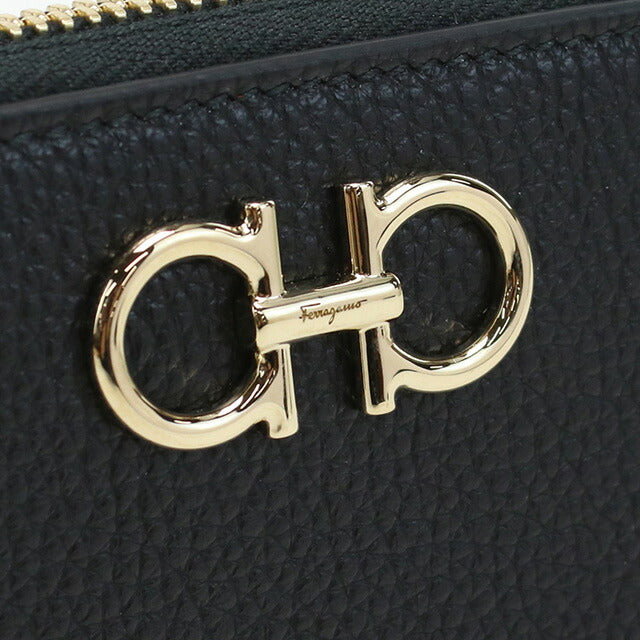 フェラガモ 小銭入れ レディース ブランド FERRAGAMO 22-0406 ブラック 財布 FER22-0406011