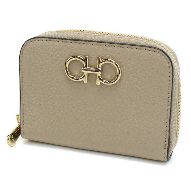 フェラガモ 小銭入れ レディース ブランド FERRAGAMO 22-0406 ベージュ 財布 FER22-0406021