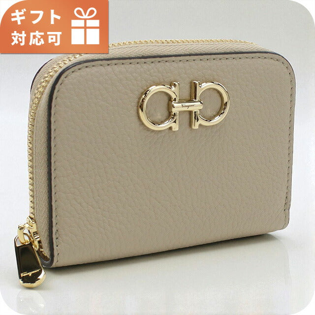 フェラガモ 小銭入れ レディース ブランド FERRAGAMO 22-0406 ベージュ 財布 FER22-0406021