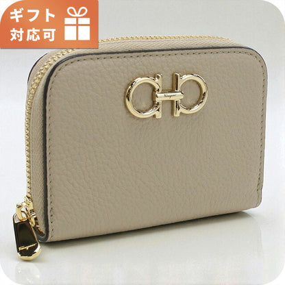 フェラガモ 小銭入れ レディース ブランド FERRAGAMO 22-0406 ベージュ 財布 FER22-0406021