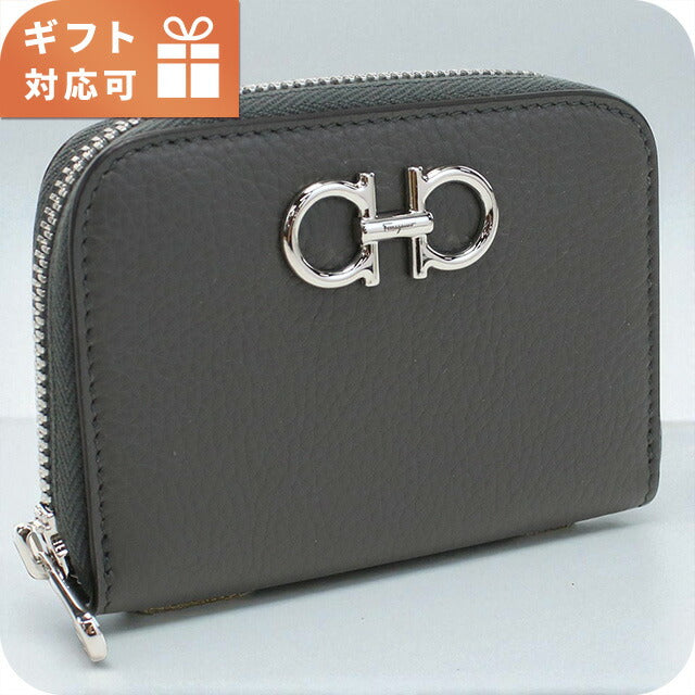 フェラガモ 小銭入れ レディース ブランド FERRAGAMO 22-0406 グレー 財布 FER22-0406031
