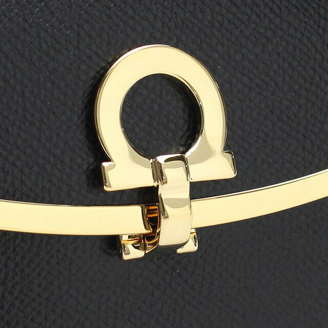 フェラガモ ガマ口財布 レディース ブランド FERRAGAMO 2211 GANCINO CLIP イタリア 22-C877 NERO ブラック 財布 FER22-C87701