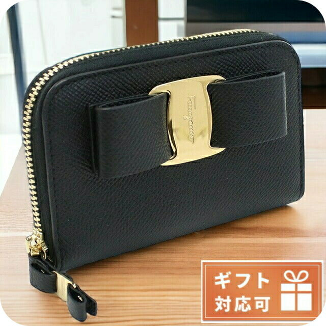 フェラガモ 小銭入れ レディース ブランド カーフ イタリア 22-D288 ブラック 財布 FER22-D288011