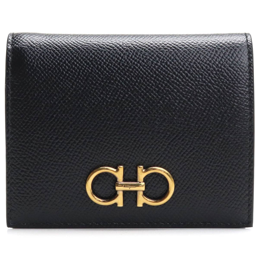 フェラガモ 二つ折り財布 レディース カーフ イタリア 22-D780 ブラック 財布 FER22-D780011