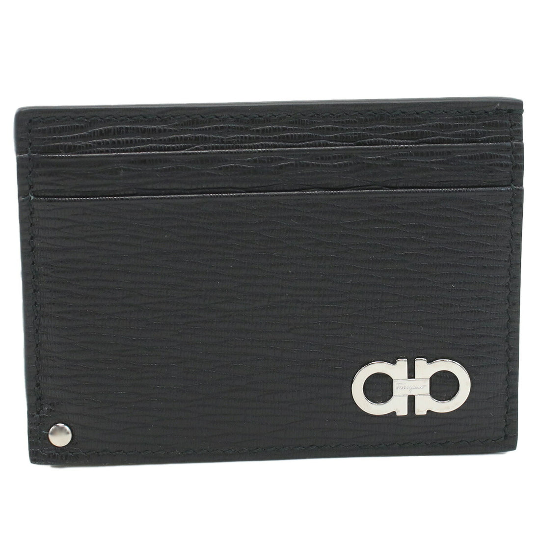 フェラガモ カードケース メンズ PEBBLE CALF カーフ イタリア 66-A061 ブラック 財布 FER66-A061011