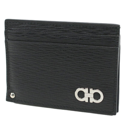 フェラガモ カードケース メンズ PEBBLE CALF カーフ イタリア 66-A061 ブラック 財布 FER66-A061011