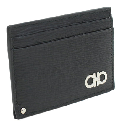 フェラガモ カードケース メンズ PEBBLE CALF カーフ イタリア 66-A061 ブラック 財布 FER66-A061011