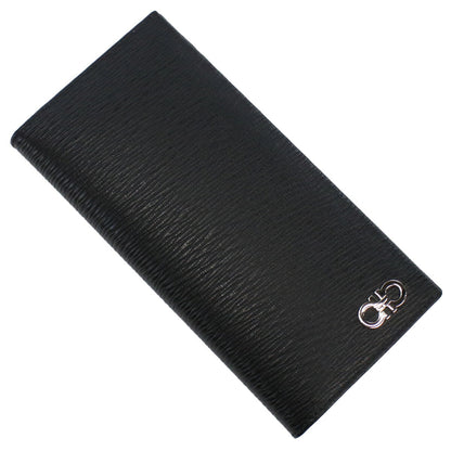 フェラガモ 長財布ニ折小銭入付き メンズ PEBBLE CALF カーフ イタリア 66-A069 ブラック 財布 FER66-A069031