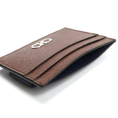 フェラガモ カードケース メンズ カーフ イタリア 66-A387 ブラウン系 財布 FER66-A387031