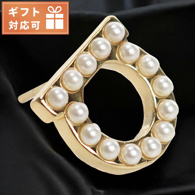 フェラガモ ピアス レディース ブランド FERRAGAMO イタリア 76-0125 CREAM-GOLD ホワイト系 アクセサリー FER76-0125011