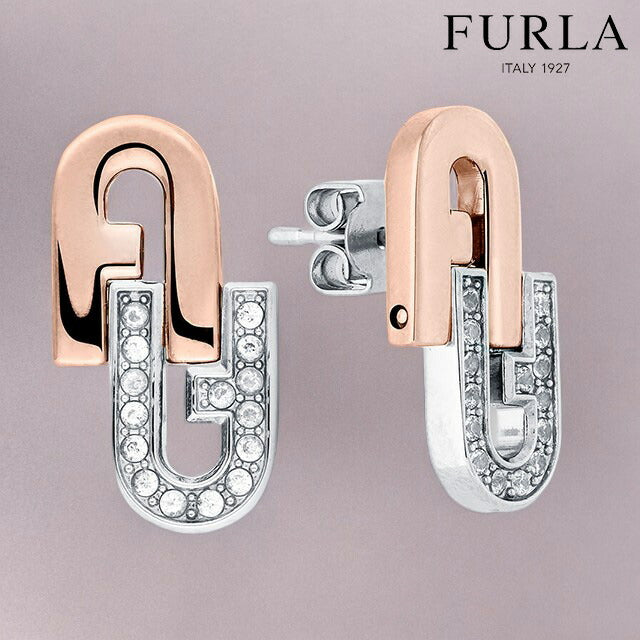 フルラ ピアス レディース ブランド アーチ ダブル イヤリング スタッド 両耳用 FJ0102ETU アクセサリー FJ0102ETU