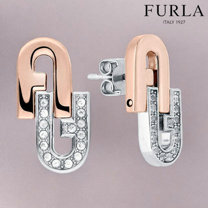 フルラ ピアス レディース ブランド アーチ ダブル イヤリング スタッド 両耳用 FJ0102ETU アクセサリー FJ0102ETU