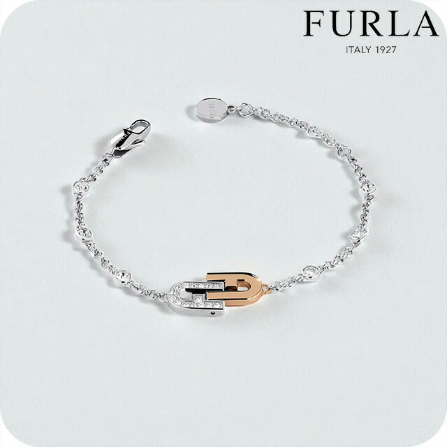 フルラ ブレスレット レディース ブランド FURLA アーチダブル ロゴ FJ0112BTU シルバー ピンクゴールド アクセサリー FJ0112BTU