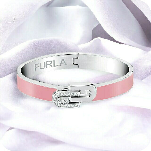フルラ バングル レディース ブランド ARCH BANGLE Lサイズ ステンレススチール FJ0119BTL ピンク シルバー アクセサリー FJ0119BTL