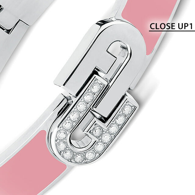 フルラ バングル レディース ブランド ARCH BANGLE Lサイズ ステンレススチール FJ0119BTL ピンク シルバー アクセサリー FJ0119BTL