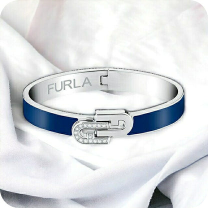 フルラ バングル レディース ブランド ARCH BANGLE Lサイズ ステンレススチール FJ0120BTL ブルー シルバー アクセサリー FJ0120BTL