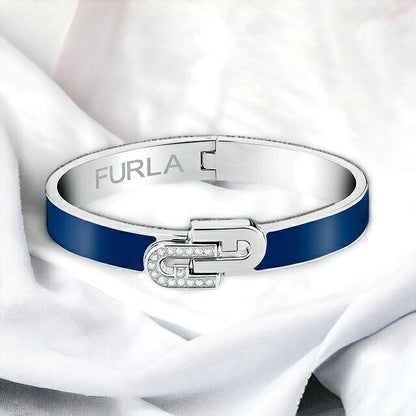 フルラ バングル レディース ブランド ARCH BANGLE Sサイズ ステンレススチール FJ0120BTS ブルー シルバー アクセサリー FJ0120BTS