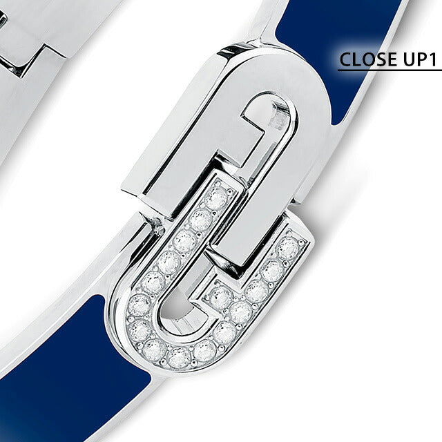 フルラ バングル レディース ブランド ARCH BANGLE Sサイズ ステンレススチール FJ0120BTS ブルー シルバー アクセサリー FJ0120BTS