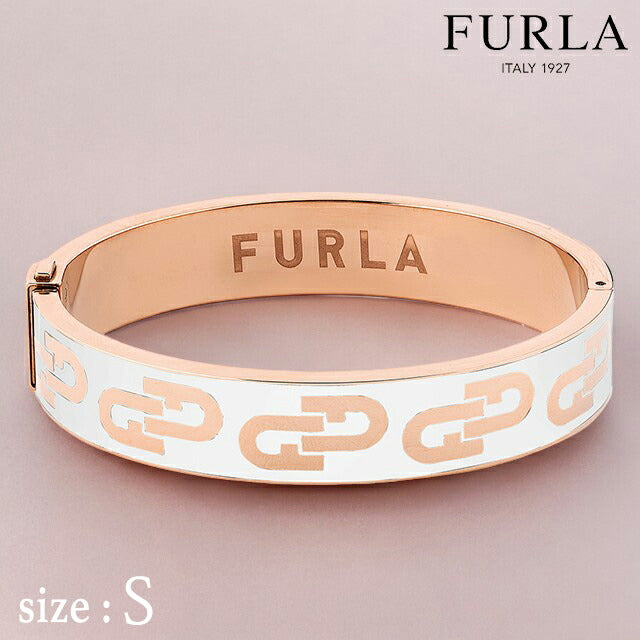 フルラ バングル レディース ブランド アーチ バングル ステンレススチール FJ0125BTS ホワイト ピンクゴールド アクセサリー FJ0125BTS