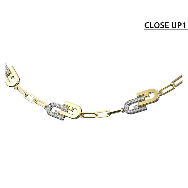 フルラ ネックレス レディース ブランド ARCH DOUBLE NECKLACE ステンレススチール FJ0130NTU ゴールド シルバー FJ0130NTU