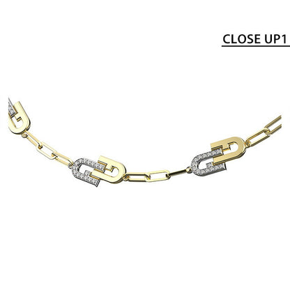 フルラ ネックレス レディース ブランド ARCH DOUBLE NECKLACE ステンレススチール FJ0130NTU ゴールド シルバー FJ0130NTU