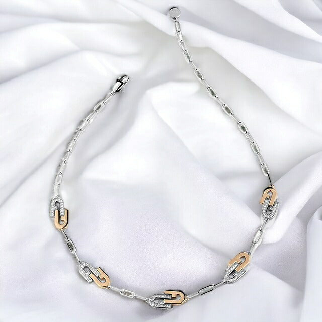 フルラ ネックレス レディース ブランド ARCH DOUBLE NECKLACE ステンレススチール FJ0131NTU シルバー FJ0131NTU