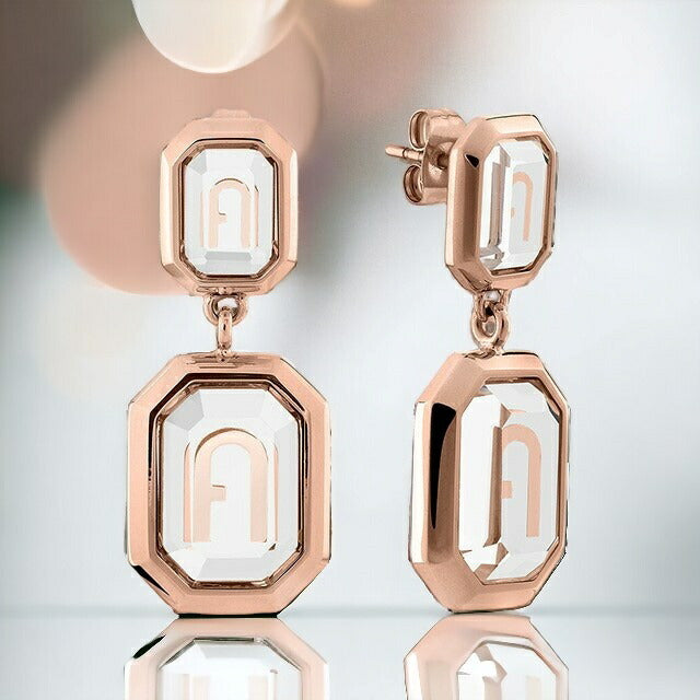フルラ ピアス レディース ブランド OCTAGONAL EARRINGS ステンレススチール スタッド 両耳用 FJ0309ETU ピンクゴールド シルバー FJ0309ETU