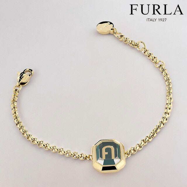 フルラ ブレスレット レディース ブランド オクタゴナル ステンレススチール FJ0311BTU ゴールド グリーン アクセサリー FJ0311BTU