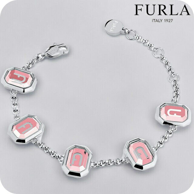 フルラ ブレスレット レディース ブランド オクタゴナル ステンレススチール FJ0313BTU シルバー ピンク アクセサリー FJ0313BTU