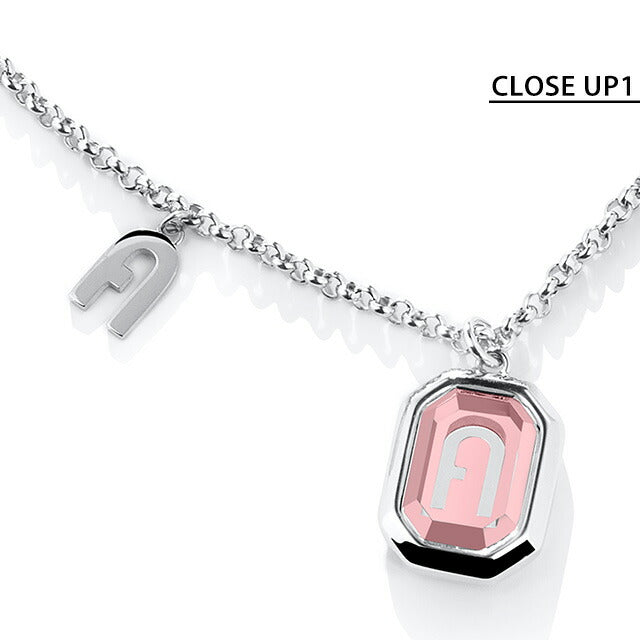 フルラ ネックレス レディース ブランド OCTAGONAL NECKLACE ステンレススチール FJ0319NTU シルバー ピンク アクセサリー FJ0319NTU