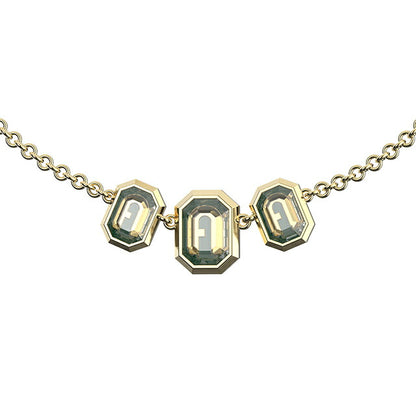 フルラ ネックレス レディース ブランド オクタゴナル ステンレススチール FJ0323NTU ゴールド グリーン アクセサリー FJ0323NTU