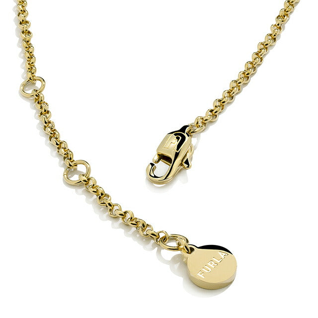 フルラ ネックレス レディース ブランド オクタゴナル ステンレススチール FJ0323NTU ゴールド グリーン アクセサリー FJ0323NTU