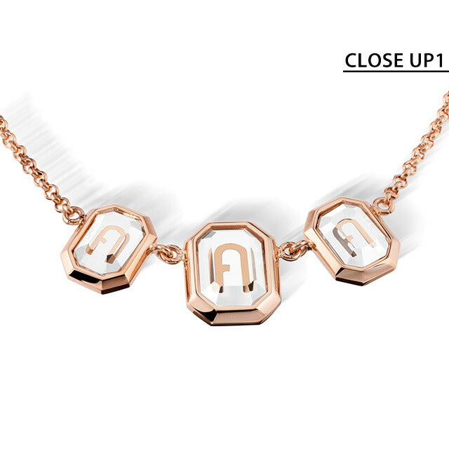 フルラ ネックレス レディース ブランド OCTAGONAL NECKLACE ステンレススチール FJ0324NTU ピンクゴールド シルバー FJ0324NTU