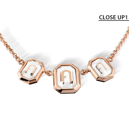 フルラ ネックレス レディース ブランド OCTAGONAL NECKLACE ステンレススチール FJ0324NTU ピンクゴールド シルバー FJ0324NTU