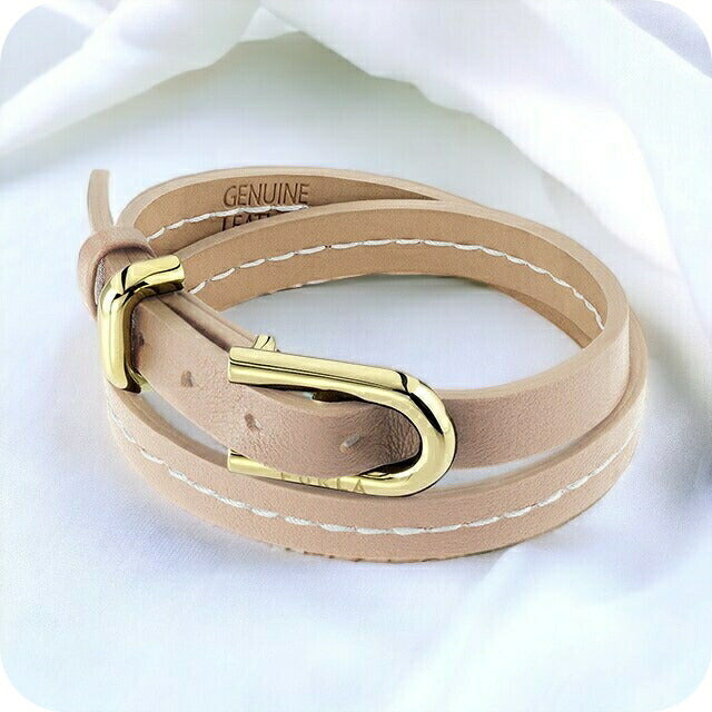 フルラ ブレスレット レディース ブランド BUCKLE BRACELET エコレザー FJ0411BTU ピンクベージュ ゴールド アクセサリー FJ0411BTU