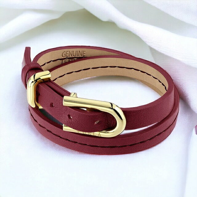 フルラ ブレスレット レディース ブランド BUCKLE BRACELET エコレザー FJ0412BTU ワインレッド アクセサリー FJ0412BTU