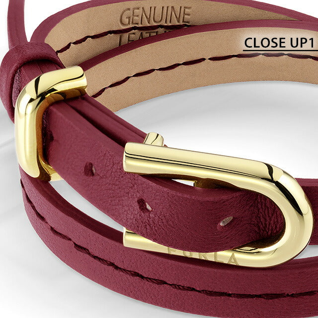 フルラ ブレスレット レディース ブランド BUCKLE BRACELET エコレザー FJ0412BTU ワインレッド アクセサリー FJ0412BTU