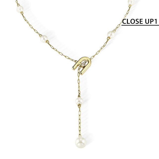 フルラ ネックレス レディース ブランド ARCH PEARL NECKLACE ステンレススチール 人工パール FJ0522NTU ゴールド FJ0522NTU