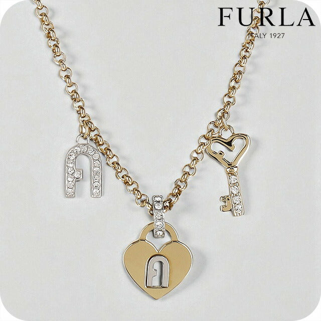 フルラ ネックレス レディース ブランド FURLA ラビングパドロック ペンダント ハート FJ0811NTU ゴールド シルバー アクセサリー FJ0811NTU