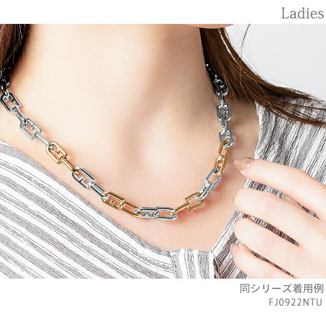 フルラ ネックレス レディース ブランド チェーン ロゴ ネックレス ステンレススチール(ピンクゴールド) FJ0922NTU FJ0922NTU