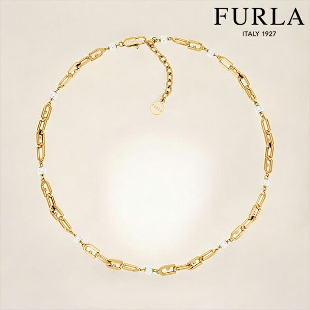 フルラ ネックレス レディース ブランド FURLA CHAINED LOGO ステンレススチール FJ0926NTU ゴールド ジュエリー FJ0926NTU