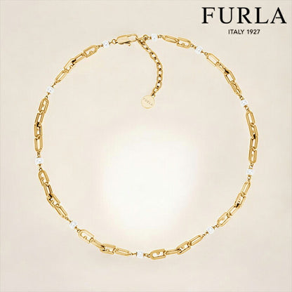 フルラ ネックレス レディース ブランド FURLA CHAINED LOGO ステンレススチール FJ0926NTU ゴールド ジュエリー FJ0926NTU