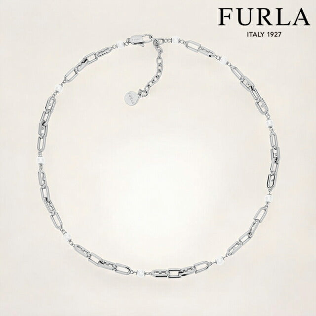 フルラ ネックレス レディース ブランド FURLA CHAINED LOGO ステンレススチール FJ0927NTU シルバー ジュエリー FJ0927NTU