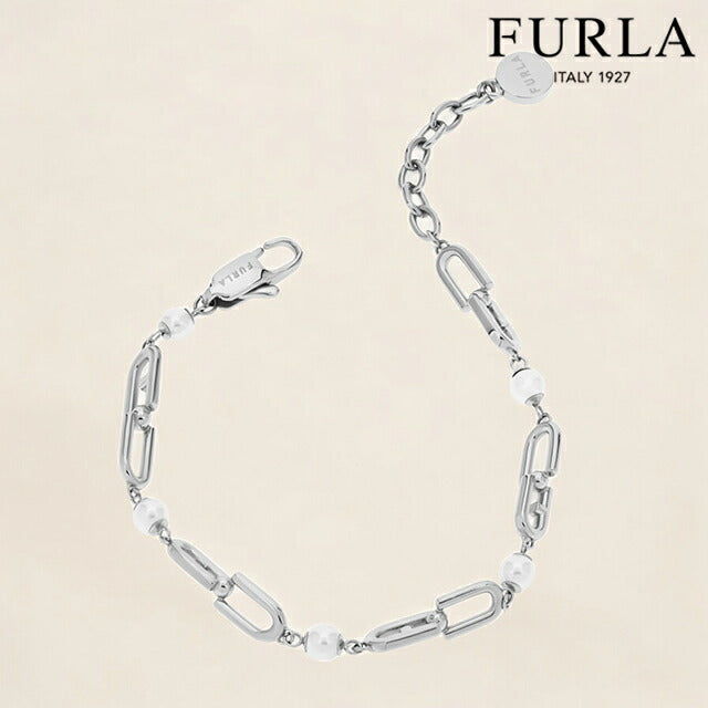フルラ ブレスレット レディース ブランド FURLA CHAINED LOGO ステンレススチール FJ0929BTU シルバー ジュエリー FJ0929BTU