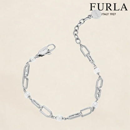 フルラ ブレスレット レディース ブランド FURLA CHAINED LOGO ステンレススチール FJ0929BTU シルバー ジュエリー FJ0929BTU