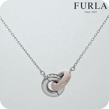 フルラ ネックレス レディース ブランド FURLA 1927 ペンダント リング 2連 FJ1190NTU シルバー ピンク アクセサリー FJ1190NTU