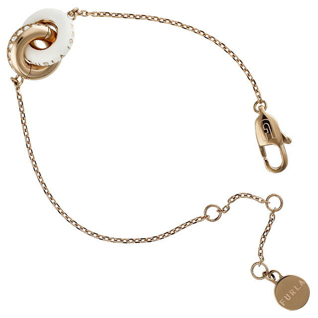フルラ ブレスレット レディース ブランド FURLA 1927 リング 2連 FJ1191BTU ピンクゴールド ホワイト アクセサリー FJ1191BTU
