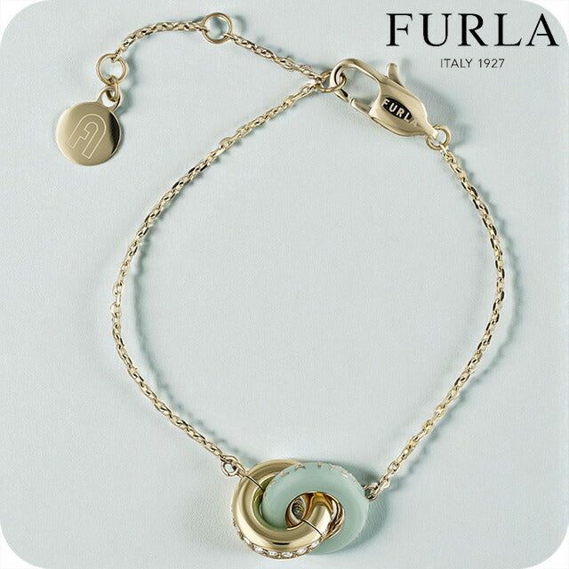 フルラ ブレスレット レディース ブランド FURLA 1927 リング 2連 FJ1193BTU ゴールド グリーン アクセサリー FJ1193BTU